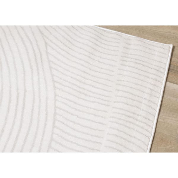 Veran Collections 8 ft. x 11 ft. Beige Geometric, Tonal/Solid Indoor Area Rug