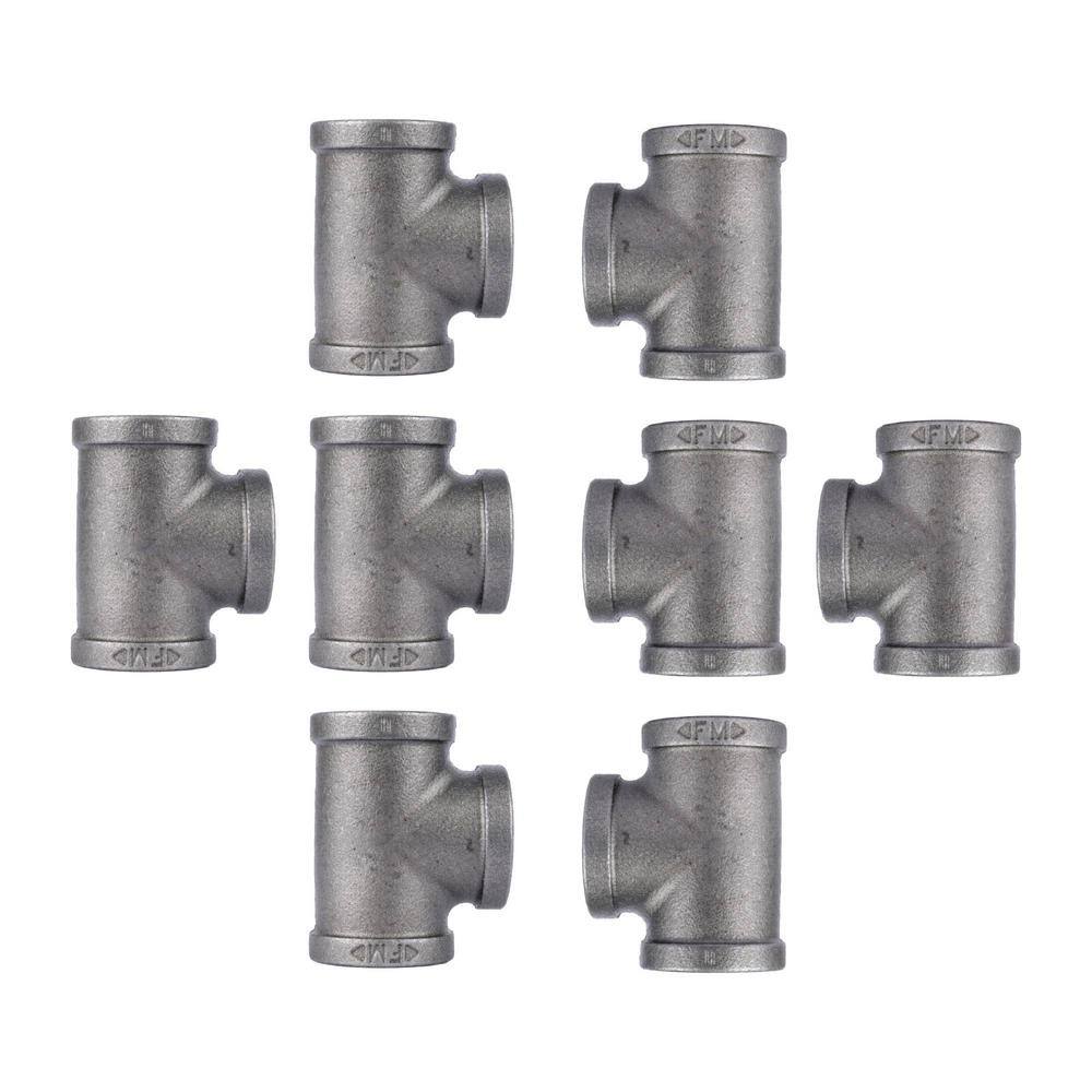 thumbnail image 2 of Fairview 3/4 Inch Black Malleable Iron Pipe Tee – 3-Way NPT Fitting (10 Pack) 2 of 5