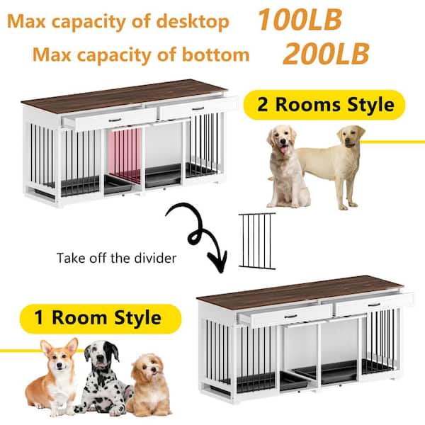 FUFU&GAGA Indestructible Dog Kennel with Removable Irons for FUFU&GAGA Indestructible Dog Kennel with Removable Irons for
