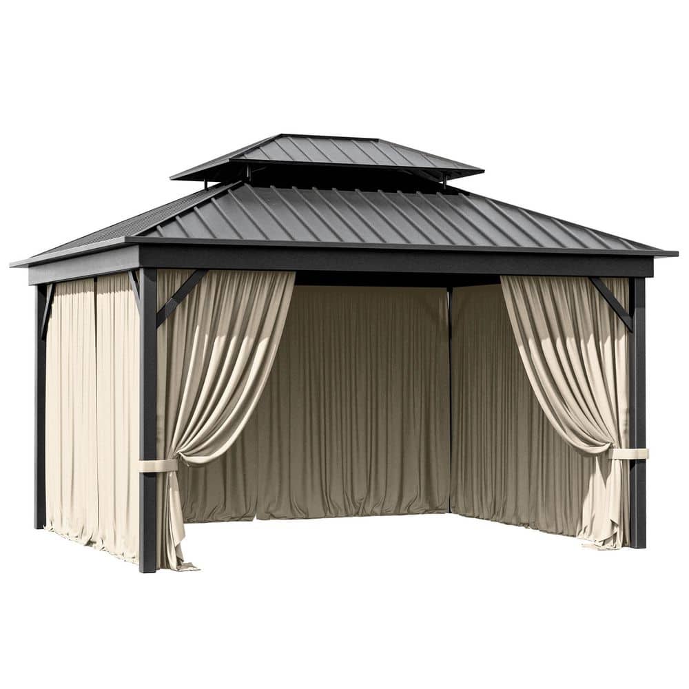 WNP 10 ft. x 12 ft. Universal Outdoor Privacy Curtains, Gazebo