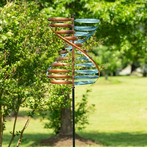 Evergreen 90 in. Twisting Helix Metal Wind Spinner WSG2RFMET326