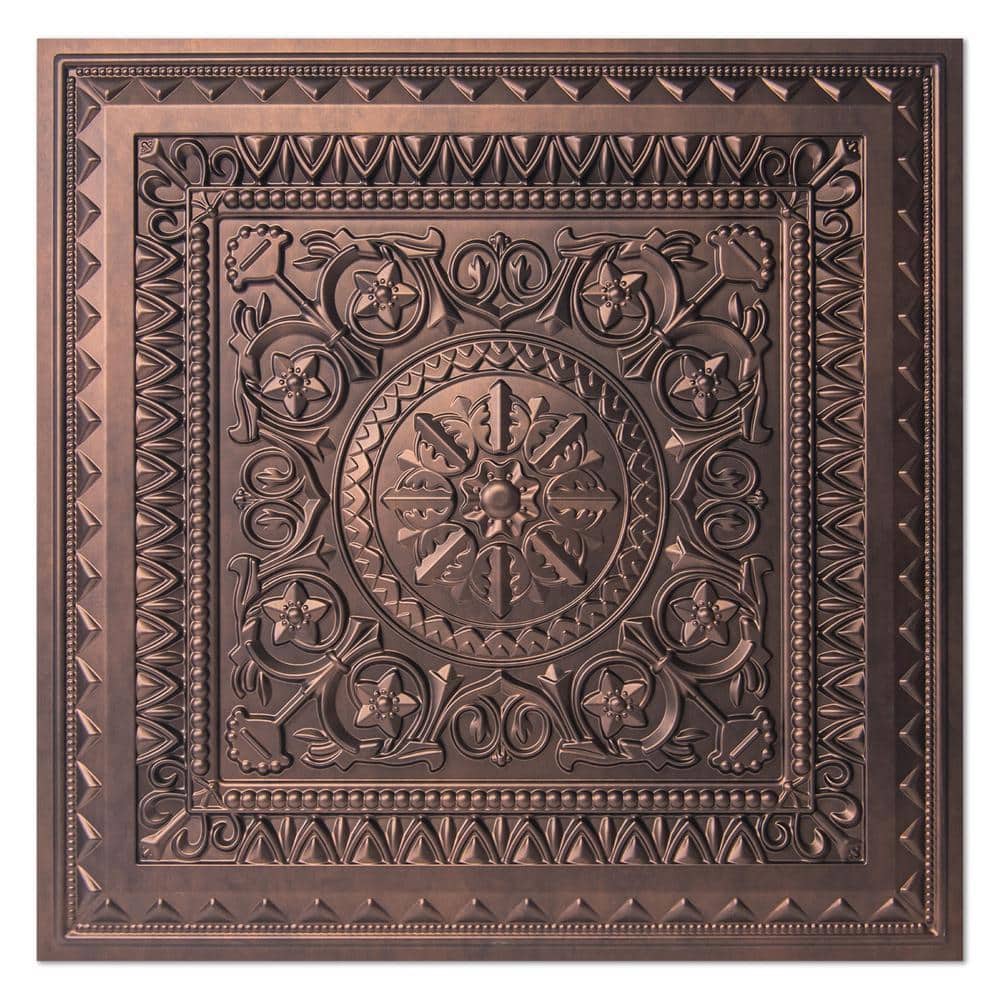 Antique Bronze 2 ft. x 2 ft. Decorative PVC Drop In Ceiling Tile, Glue up Ceiling Tiles(48 sq.ft./case) price history on PriceWatchPro