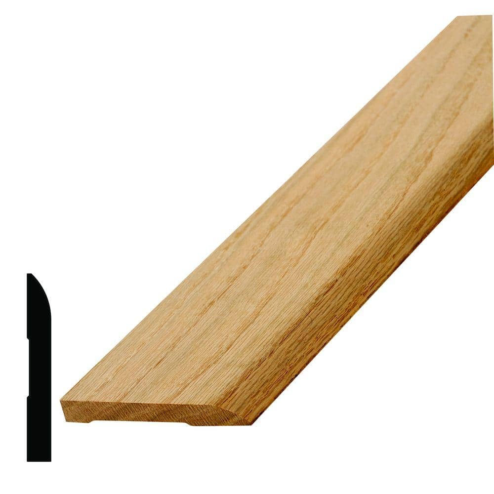 Alexandria Moulding LWM 725 3/8 in. x 23/4 in. Oak Wood Baseboard