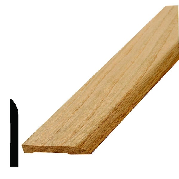 Alexandria Moulding LWM 725 3/8 in. x 2-3/4 in. Oak Wood Baseboard Moulding