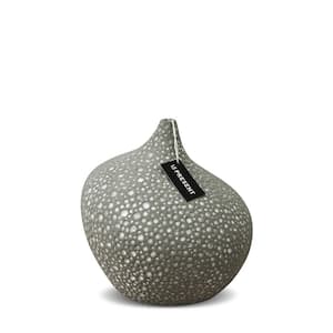 Dame Ceramic Vase In Lunar Gray Matte 8.6 in. Height