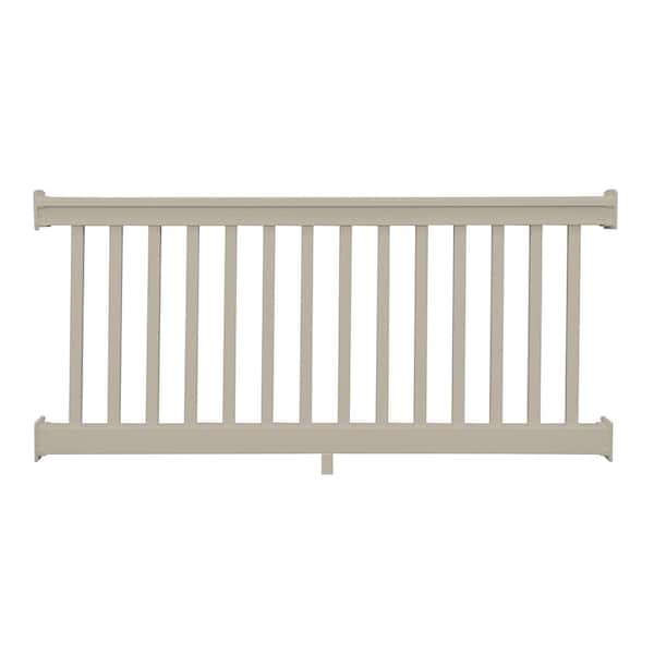 Riviera 3.5 ft. H x 8 ft. W Khaki Vinyl Railing Kit