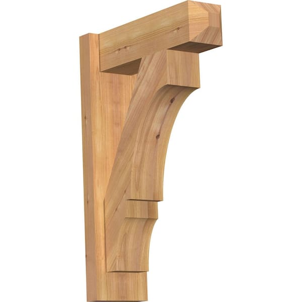 Ekena Millwork 6 in. x 24 in. x 16 in. Western Red Cedar Balboa Craftsman Smooth Outlooker