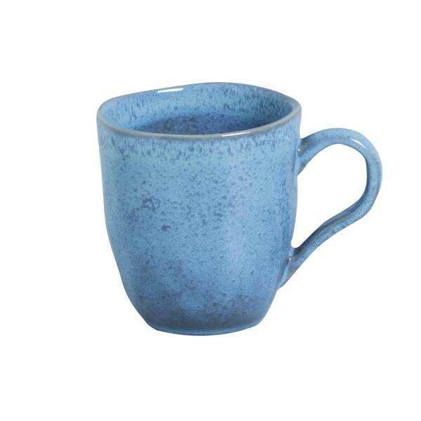 PORTO BRASIL 9.23 oz. Breeze Light Blue Stoneware Mug (Set of 4)