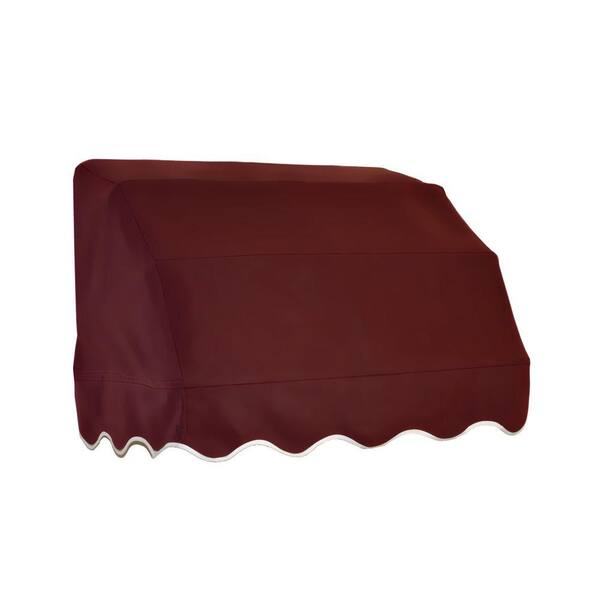 Beauty-Mark 5 ft. Vermont Waterfall Fixed Awning (31 in. H x 24 in. D) in Burgundy