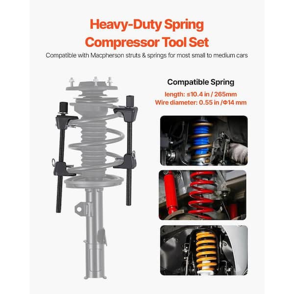 SKYSHALO 2 Pack Heavy-Duty Strut Spring Compressor Tool, 10.4 in