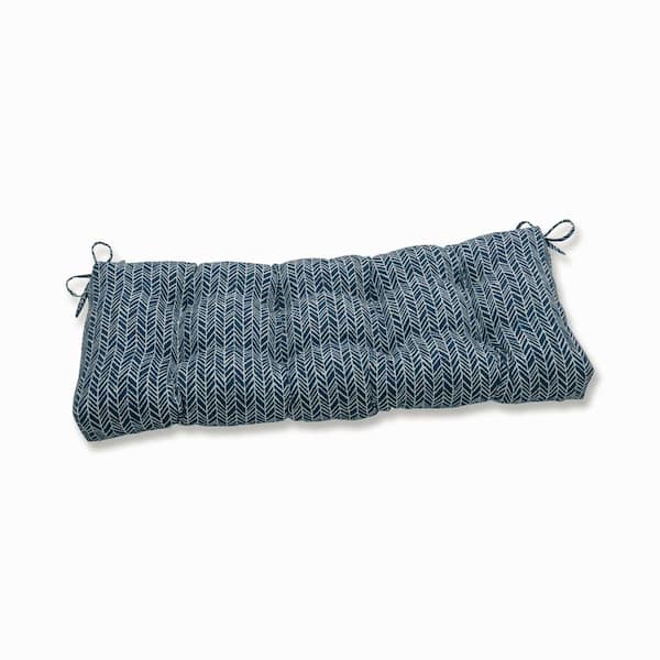 Pillow Perfect Other Rectangular Outdoor Bench Cushion in Blue