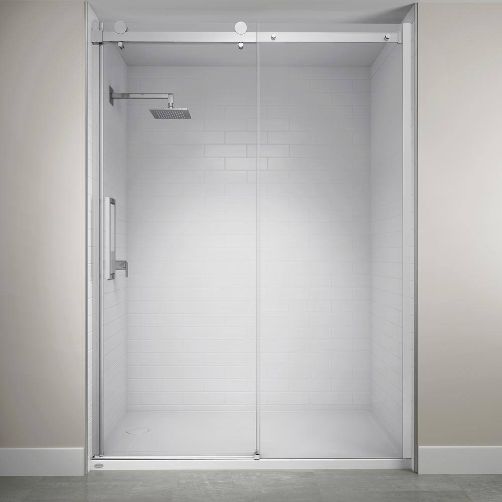 JACUZZI 60 in. x 79 in. SemiFrameless Exposed Sliding Shower Door in