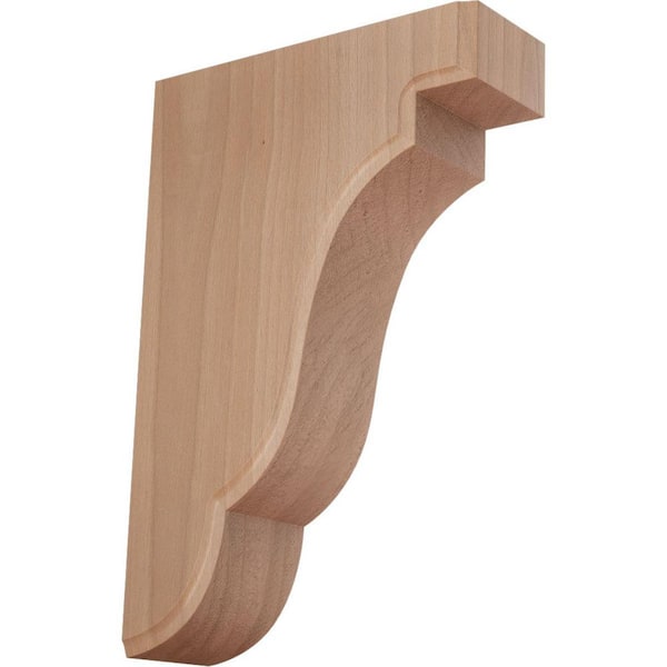 Ekena Millwork 1-3/4 in. x 5 in. x 7-1/2 in. Cherry Bedford Wood Bracket