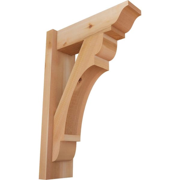 Ekena Millwork 6 in. x 24 in. x 16 in. Western Red Cedar Olympic Traditional Smooth Outlooker