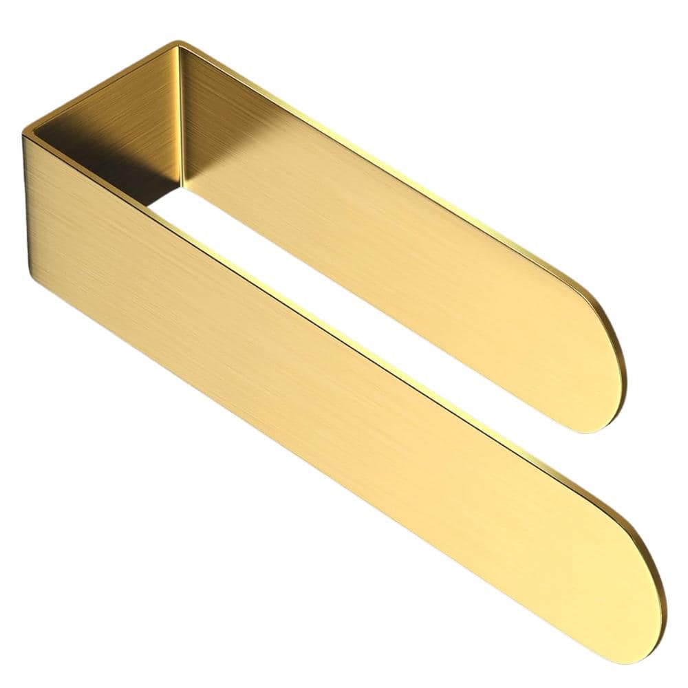 Gold Stainless Steel 8-inch Wall Mounted Adhesive Hand Towel Bar