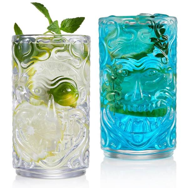 13 oz Clear Lead-Free Crystal Glass Highball Tumbler Set of 2 Cocktail Glasses for Bar and Daily Use