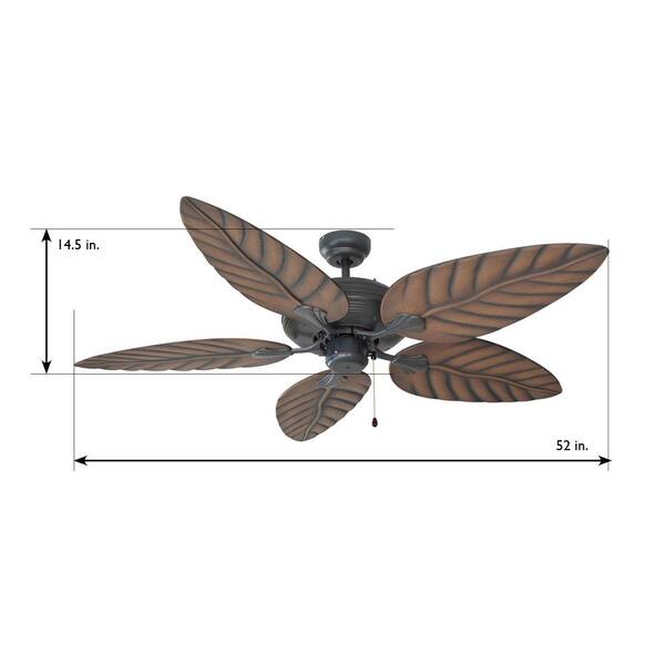 Design House Martinique 52 In Indoor, Tropical Ceiling Fan With Light Kit