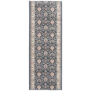 Stratford Adian Blue/Alabaster 26 in. x Your Choice Length Stair Runner Rug