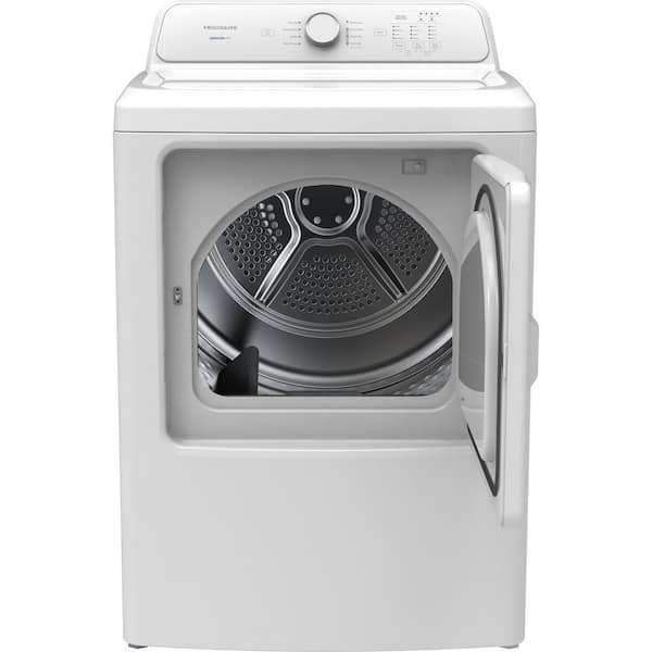 7 cu. ft. Front Load Electric Dryer in White with 8 Dry Cycles
