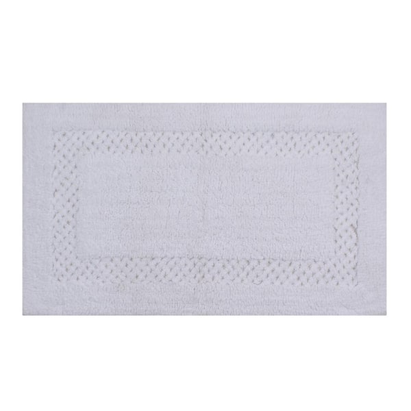 Classy 100% Cotton Bath Rugs Set, 21 in. x34 in. Rectangle, White