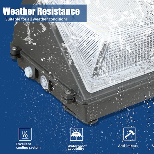 WYZM Waterproof 120-V Powered Bronze Integrated LED Wall Pack