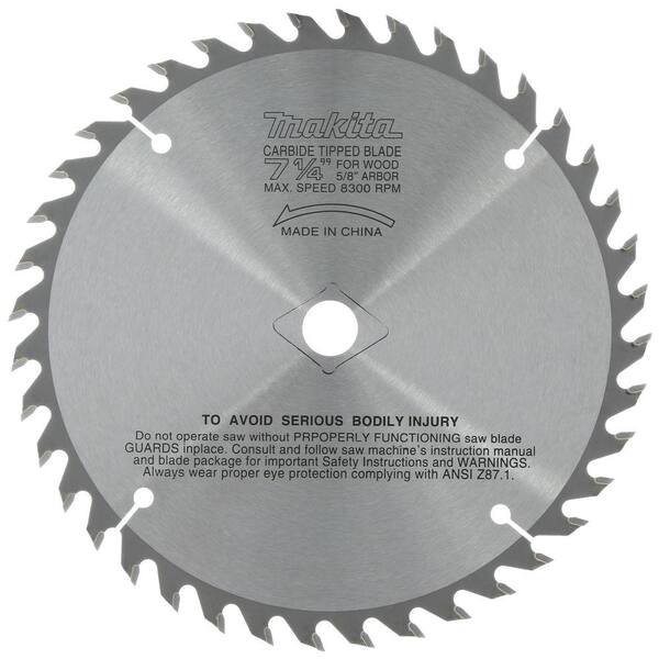 Makita 7-1/4 in. 40 Teeth per in. Fine Cross Cutting Carbide-Tipped Circular Saw Blade