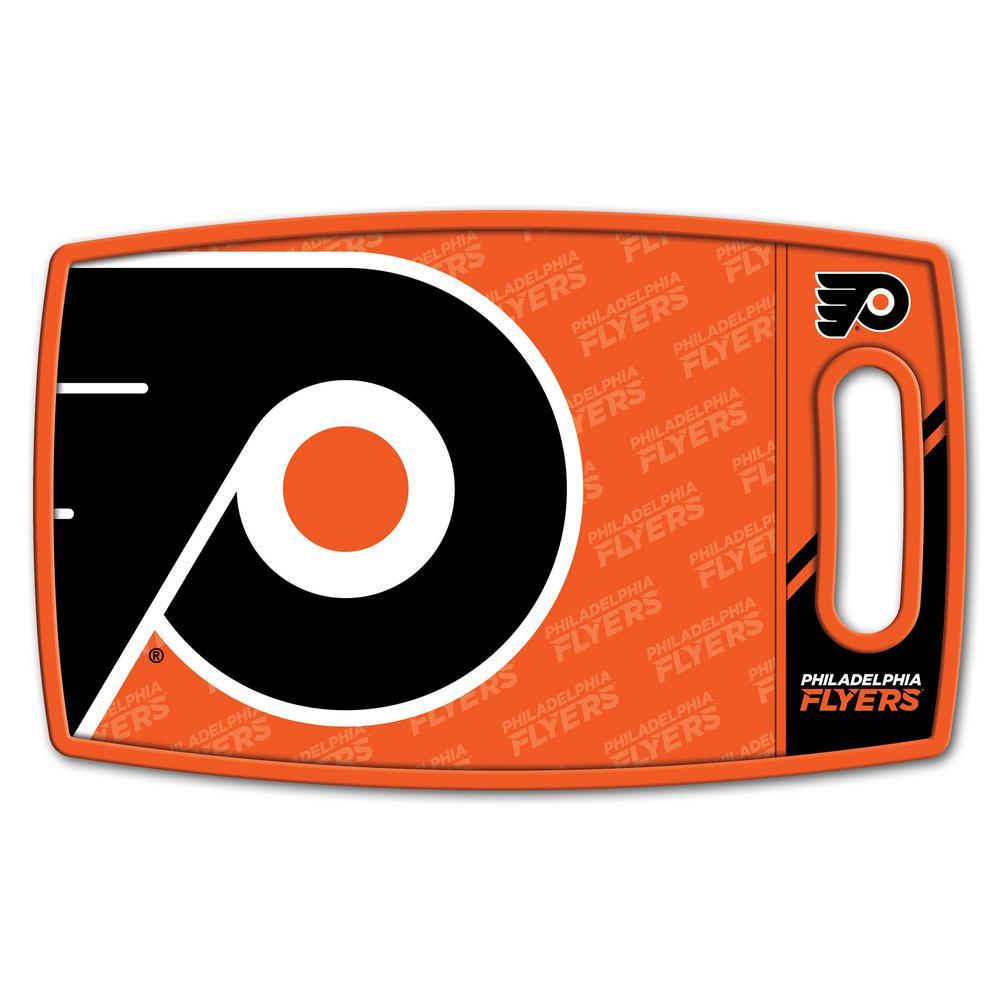 NHL Philadelphia Flyers Logo Series Cutting Board 9in x 0.5in- Rectangle- Manufactured Wood and polypropylene