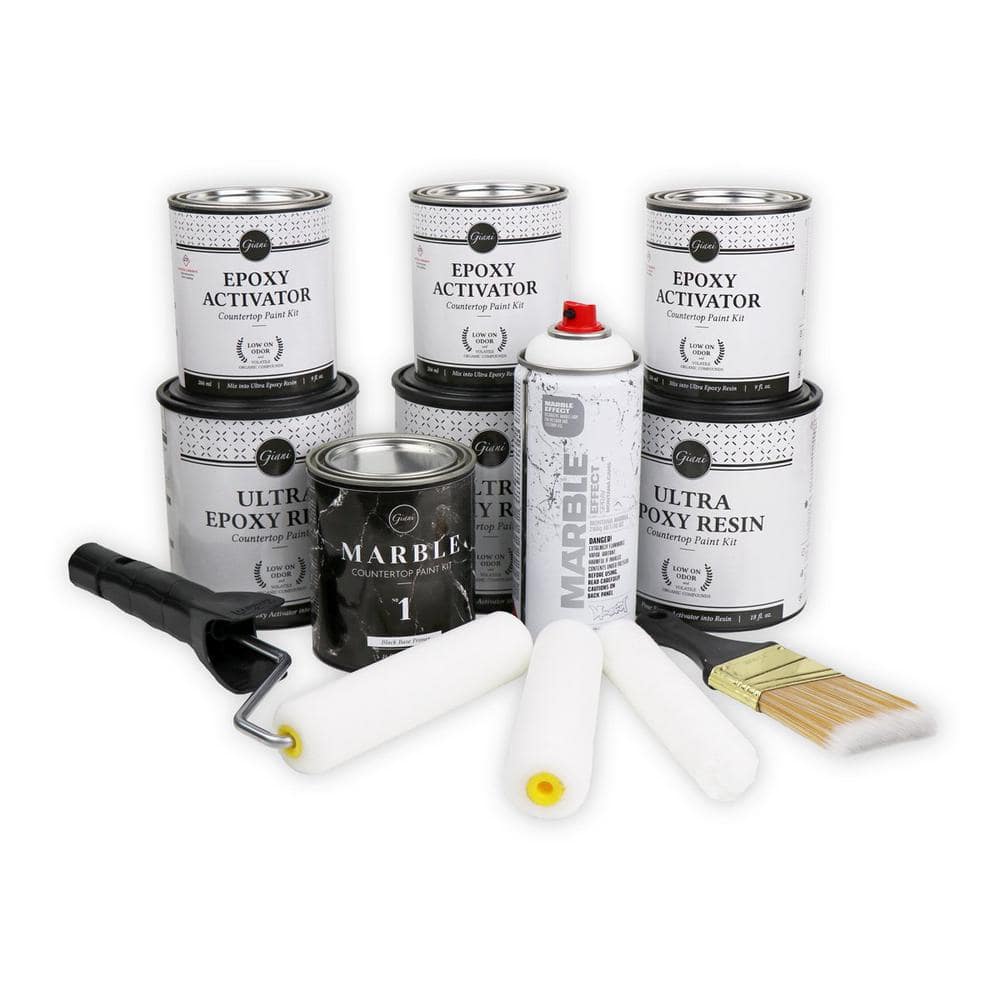 Giani Belgotta Black Marble Countertop Paint Kit FG-MB BLKEP KIT - The Home  Depot