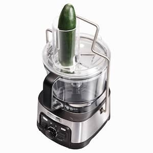 Stack n Snap 12-Cup 3-Speed Stainless Steel Food Processor with Spiralizer