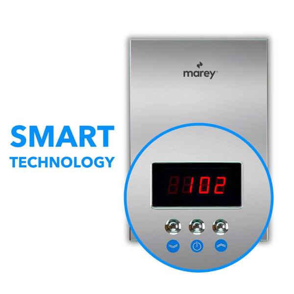 MAREY - 18 kW, 4.4 GPM ETL Certified 220-Volt Self-Modulating Residential Multiple Points of Use Tankless Electric Water Heater