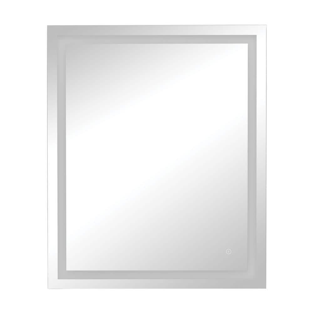 36 in. W x 30 in. H Frameless Rectangular LED Light Bathroom Vanity Mirror 