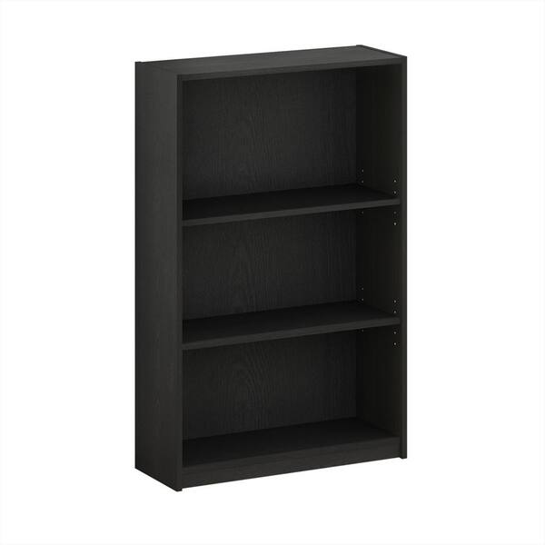 Black Wood 3 Shelf Standard Bookcase, White 3 Shelf Bookcase Ikea