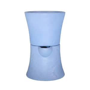 5 in. Dia x 8 in. H Hour Glass Composite Self Watering Pot in Blue