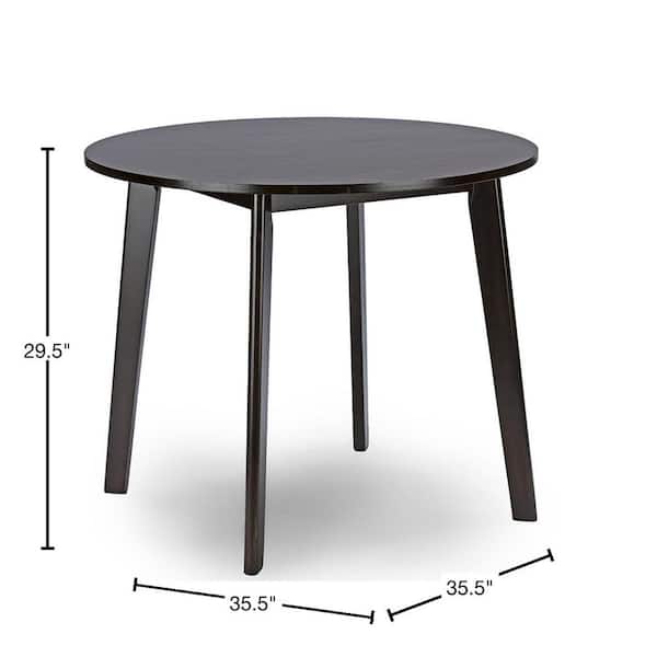 Baxton Studio Debbie Mid-Century Dark Brown Wood Round Dining Table Baxton Studio Debbie Mid-Century Dark Brown Wood Round Dining Table