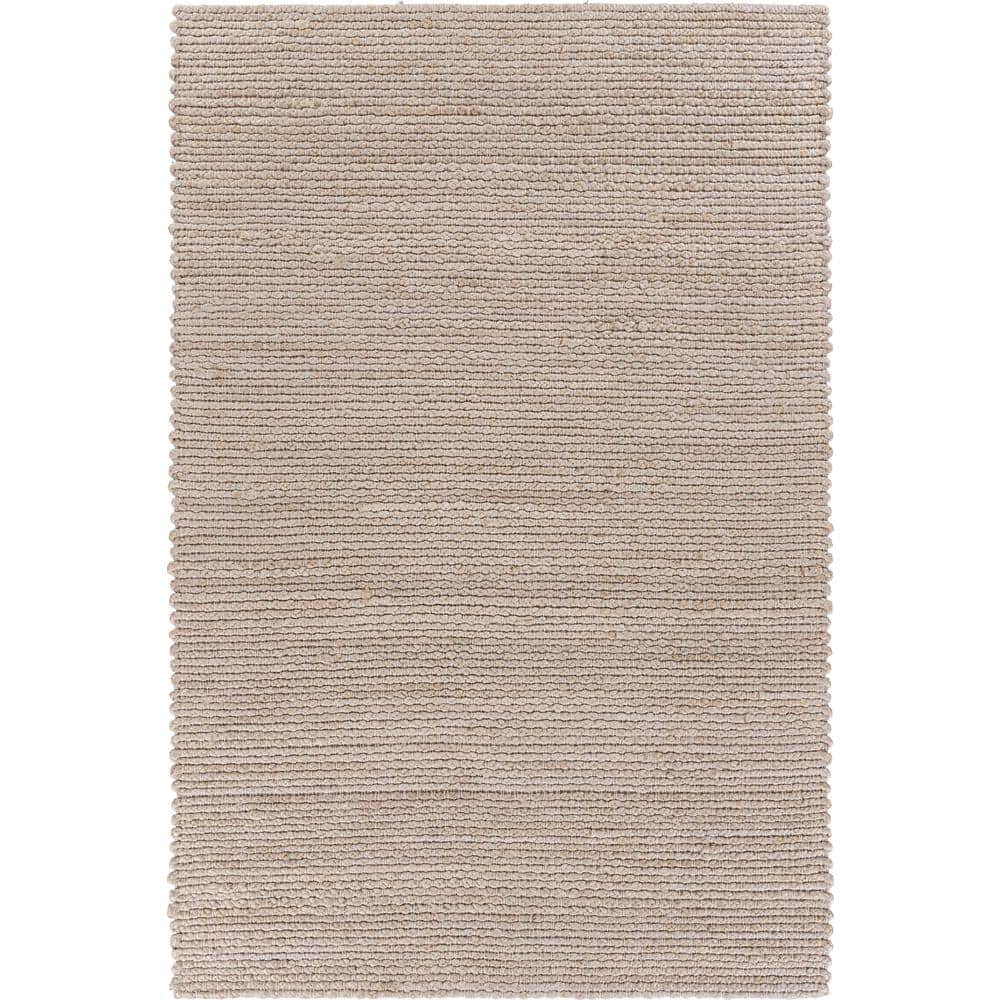 Ivory 5 ft. x 7 ft. 9 in. Jute Blend Braided  Indoor Area Rug