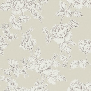 Pollington Roses Natural Beige Wallpaper Sample