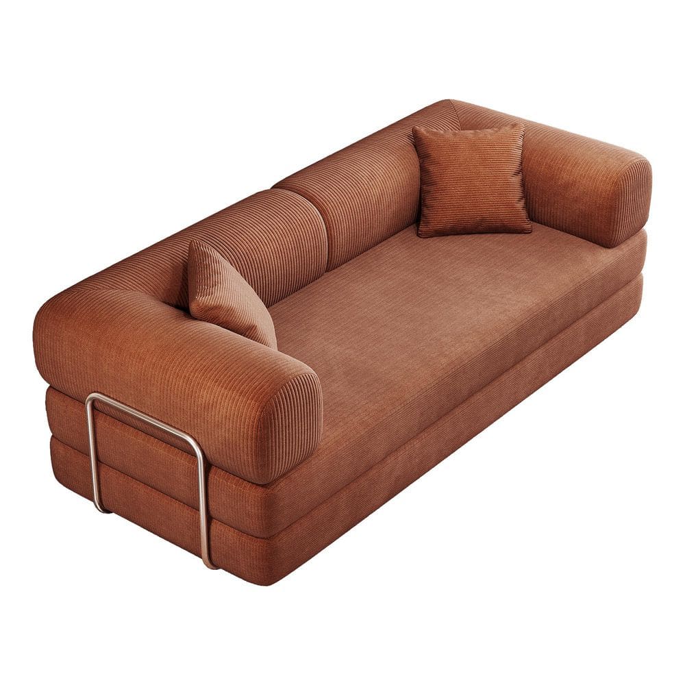 78.8 in. Corduroy No-Assembly Compression Sectional Sofa Bed in Blue, Floor Sleeper with Support Rods price history on PriceWatchPro