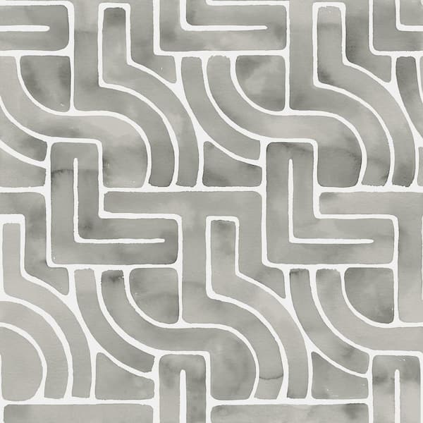 NuWallpaper Grey Blythe Peel and Stick Wallpaper Sample