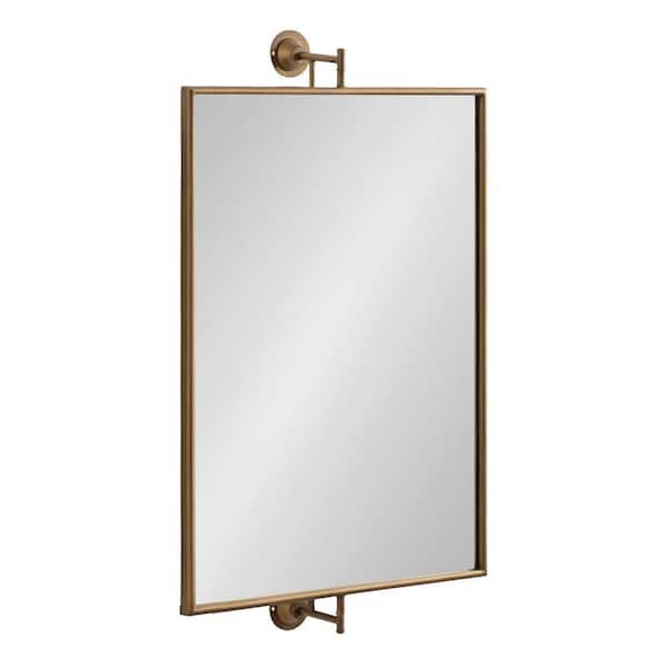 Darbridge 24.00 in. W x 40.00 in. H Gold Rectangle Traditional Framed Decorative Wall Mirror