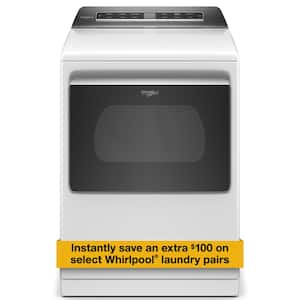 7.4 cu. ft. White Electric Dryer with Steam and Advanced Moisture Sensing Technology, ENERGY STAR