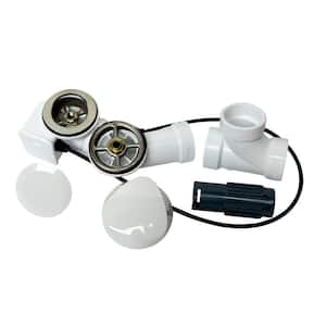 Delta Cable Action Bath Drain and Overflow Kit in White