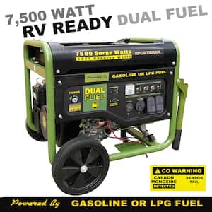 7500-Watt Tri-Fuel CO Warning Shut-off with Electric Start Runs on Natural Gas, Propane or Gasoline Portable Generator