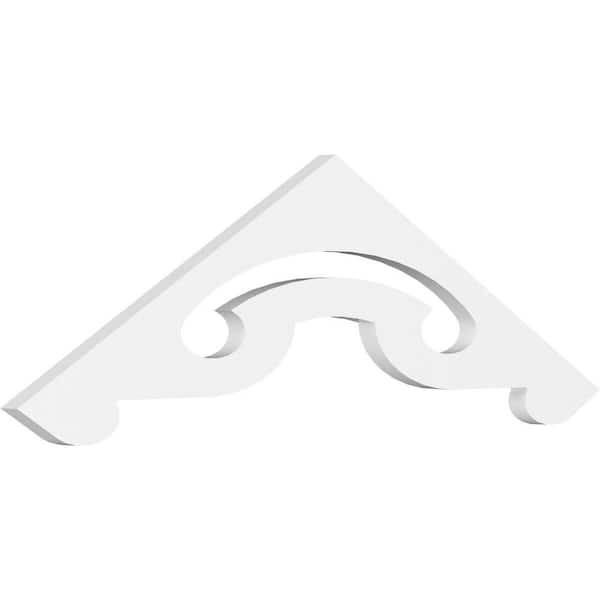 Ekena Millwork 1 in. x 36 in. x 10-1/2 in. (7/12) Pitch Northwest Gable Pediment Architectural Grade PVC Moulding