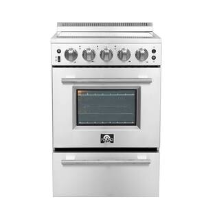 3-Piece 24 in. Electric Range, 23.4 in. Left Swing Refrigerator, 18 in. Built-In Tall Tub Dishwasher in Stainless Steel