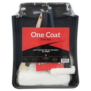1 Coat 9-Piece Microfiber Plastic Handled Tray Set