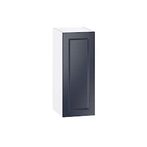 12 in. W x 14 in. D x 30 in. H Devon Painted Blue Shaker Assembled Wall Kitchen Cabinet With Full High Door
