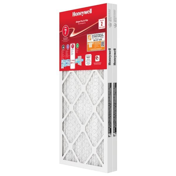 Honeywell 10 x 20 x 1 Allergen Plus Pleated MERV 11 - FPR 7 Air Filter (2-pack)