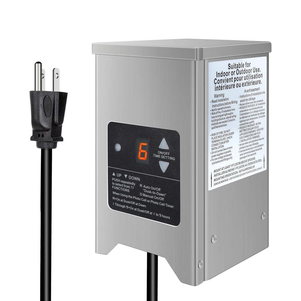 150W Low Voltage Outdoor Lighting Transformer Waterproof with Photocell Sensor Timer 6ft Cord for Landscape LED price history on PriceWatchPro