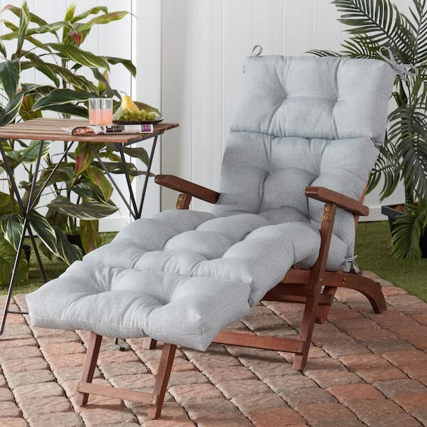 Sorra Home 27 in. x 44 in. Egg Chair Cushion in Charcoal Grey