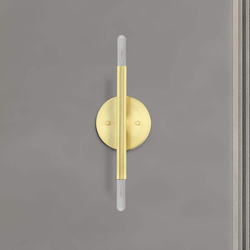 Copenhagen Mid-Century Modern Brass and Bronze 2-Light Wall Sconce